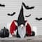 18" Male Black & Red Halloween Gnome with Bat Wings